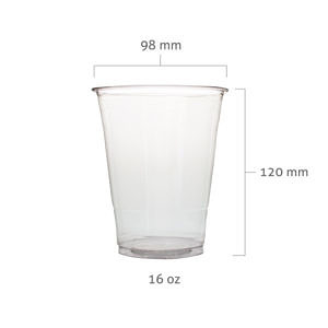 16oz 98mm PET Bubble Tea Cup